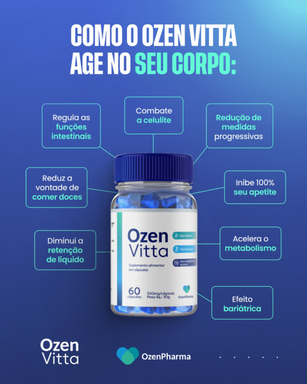 OzenVitta, Suplemento Alimentar para emagrecimento em capsula. - Imagem 6