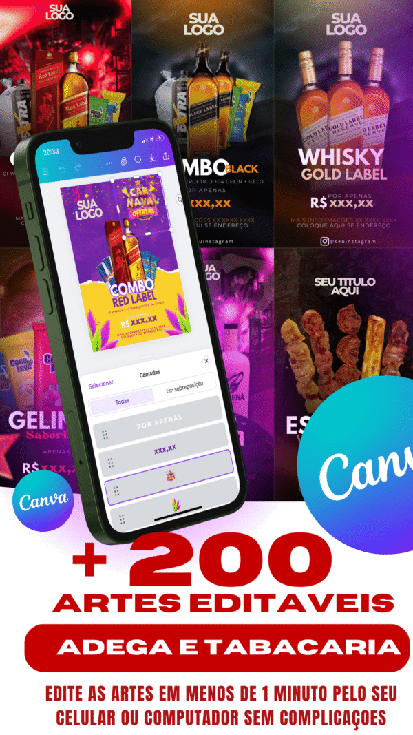 PACK CANVA P/ADEGA E TABACARIA